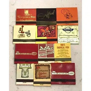 Vintage Lot of 12 Unused Unstruck Matchbooks Mixed Variety Diamond Ephemera